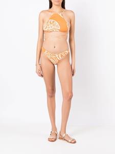 Clube Bossa Bikinislip met bladprint - Geel