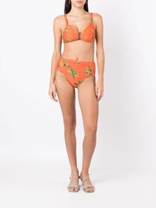 Lygia & Nanny Bikinislip met bloemenprint - Oranje