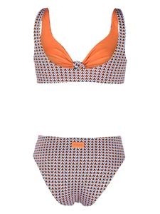 Fisico Bikini met geometrische print - Oranje