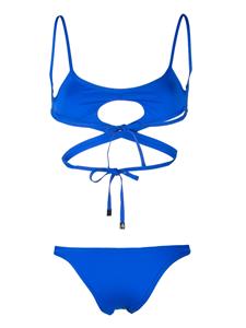 The Attico Gewikkelde bikini - Blauw