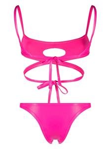 The Attico Gewikkelde bikini - Roze