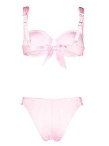 Noire Swimwear Bikini met gestrikte zijkanten - Roze