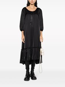 Simone Rocha bow-detail pleated midi dress - Zwart