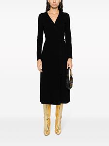 DVF Diane von Furstenberg Astrid wool wrap dress - Zwart
