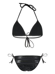 Balmain Bikini met logoprint - Zwart