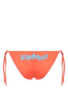 Dsquared2 Bikinislip met logoprint - Oranje