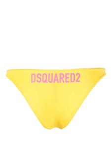 Dsquared2 Bikinislip met logoprint - Geel