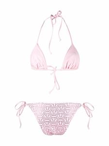 Philipp Plein Bikini met monogramprint - Roze