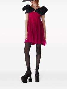 Nina Ricci bow-detail lace minidress - Roze