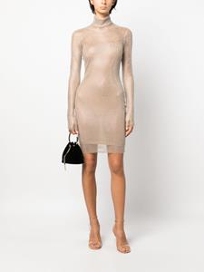 Genny Jurk met hoge hals - Beige