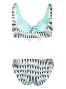 Fisico Bikini met geometrische print - Blauw