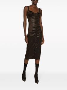 Dolce & Gabbana Mini-jurk met korset stijl - Bruin