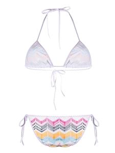 Missoni Bikini met zigzagprint - Wit