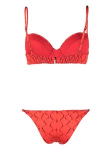 Noire Swimwear Bikini met abstracte print - Rood