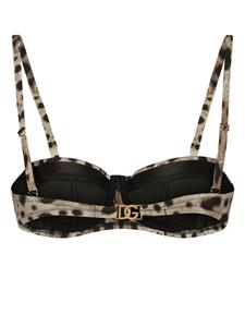 Dolce & Gabbana Bikinitop met abstracte print - Beige