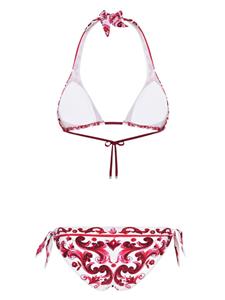 Dolce & Gabbana Bikini met Majolica-print - Wit