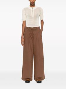 PINKO wide-leg cotton trousers - Bruin