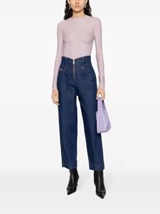 Versace high-waisted straight-leg jeans - Blauw