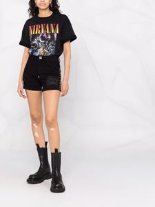 Philipp Plein Denim hotpants - Zwart