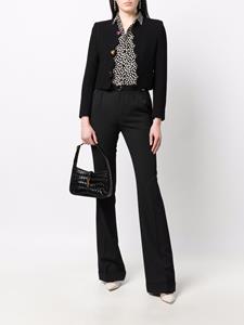 Saint Laurent Pantalon met geplooid detail - Zwart