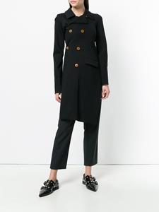Comme Des Garçons Pre-Owned jas met dubbele rij knopen - Zwart