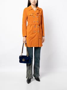 Gucci Pre-Owned perforated suede trench coat - Oranje
