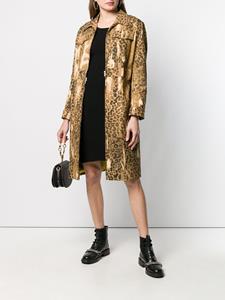 Christian Dior Mantel met luipaarddessin - Bruin