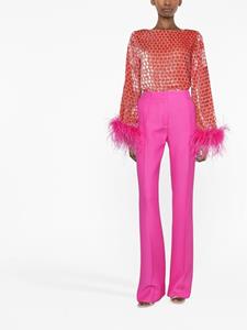 Valentino Pantalon van wolmix - Roze