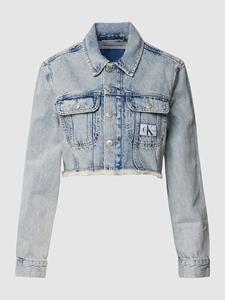 Calvin Klein Jeans Kort jeansjack met gerafelde zoom