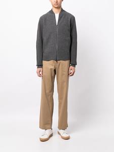 BOSS zip-up panelled cardigan - Grijs