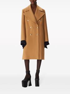 Nina Ricci double-breasted long coat - Bruin