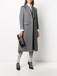 Thom Browne Mantel met brede revers - Grijs