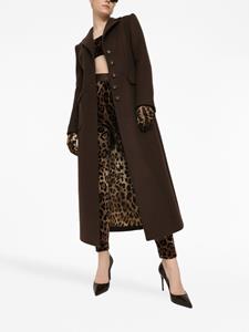 Dolce & Gabbana single-breasted long coat - Bruin