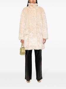 STAND STUDIO Doona faux-fur coat - Wit