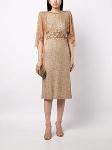 Jenny Packham Hedy embellished midi dress - Goud