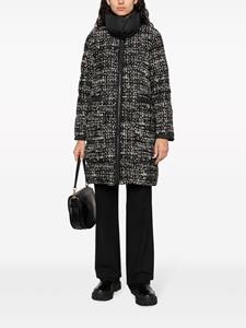 Moncler Tweed donsjas - Zwart