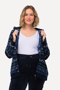 Ulla Popken Grote Maten Homewear jas, Dames, blauw, 