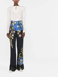 ETRO Pantalon met bloemenprint - Zwart