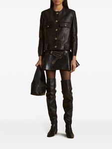 KHAITE The Laybin leather jacket - Zwart