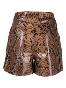 Gestuz Leren shorts - Bruin