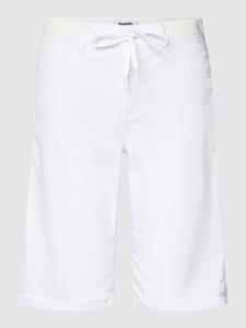 ANGELS Jeanshotpants Angels Jeansshort Jeans Bermuda TU Sporty mit Dehnbund mit Label-Applikationen