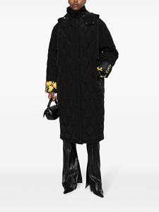 Versace Chain Couture-print parka coat - Zwart