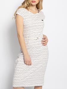 Alife & kickin Jersey jurk in wit voor Dames