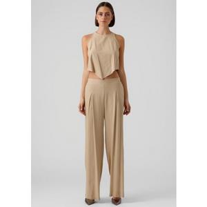 Vero Moda Anzughose VMMYMILO HW WIDE PANTS WVN GA mit Leinen