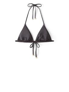 Jimmy Choo Ariah logo-print bikini top - Zwart