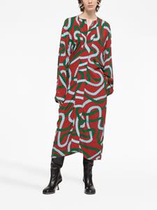 AZ FACTORY Midi-jurk met grafische print - Rood