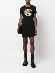 Just Cavalli T-shirtjurk met logoprint - Zwart