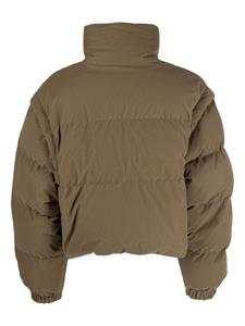 Moncler logo-patch cotton puffer jacket - Groen