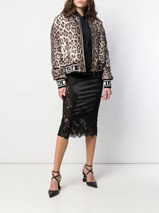 Dolce & Gabbana Bomberjack met luipaardprint - Bruin