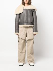 JW Anderson Jas met fleece kraag - Grijs